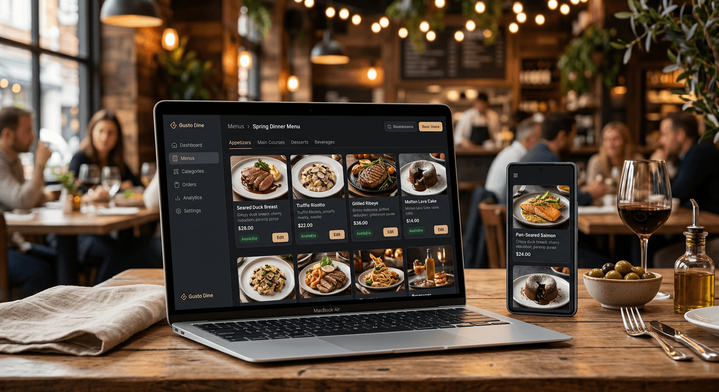 Panel de administración de Ordeno